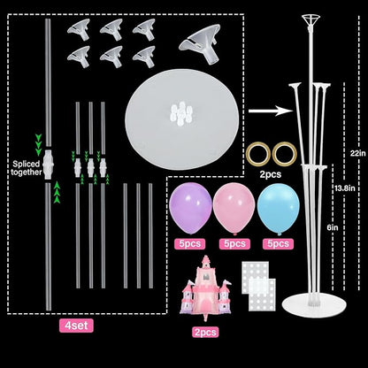 Princess Party Balloons Stand Kit 2 Sets - Image 2