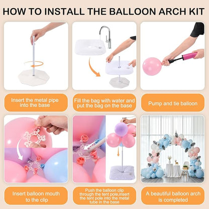 New Upgrades Balloon Arch Kit, 9FT Height&10FT Width Adjustable Balloon Arch - Image 6