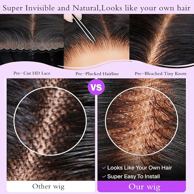 7x6 Burmese Curly Glueless Wigs Human Hair Pre Plucked Pre Cut 250% Density Drawstring Wig Human Hair 7x6 HD Lace Front Wigs Human Hair for Black Women Wear and Go Glueless Wig Natural Color 30inch