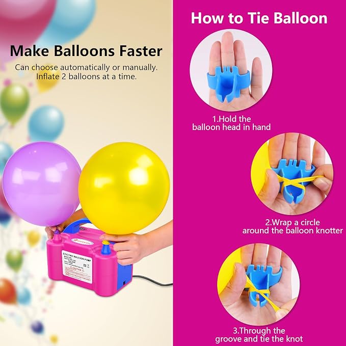 IDAODAN Electric Balloon Pump, Portable Electric Balloon Blower Machine - Image 5