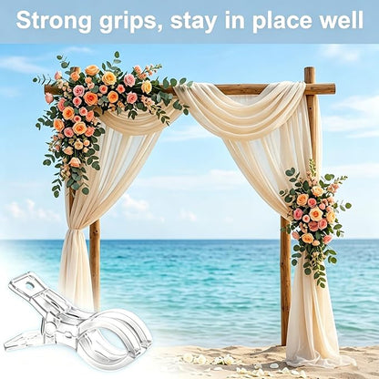 15-Piece Balloon Arch Clips, 3.5" Heavy Duty Clear Spring Clamps | Suitable - Image 5