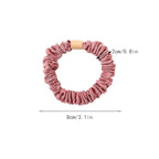Silk Hair Ties Satin Scrunchies - Small Mini Scrunchy for Women Thick Hair Accessories Cute Soft No Slip Hair Elastics Ponytail Holder for Curly Hair No Damage Hairties Gift for Girl