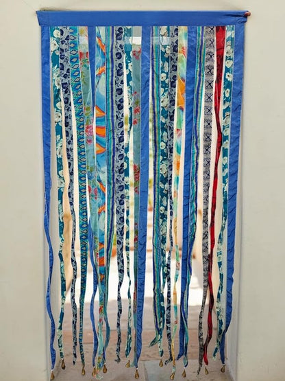 Mango Gifts Old Silk Sari Ribbon Doorway Curtain Hippie Bohemian Room Divider - Image 4