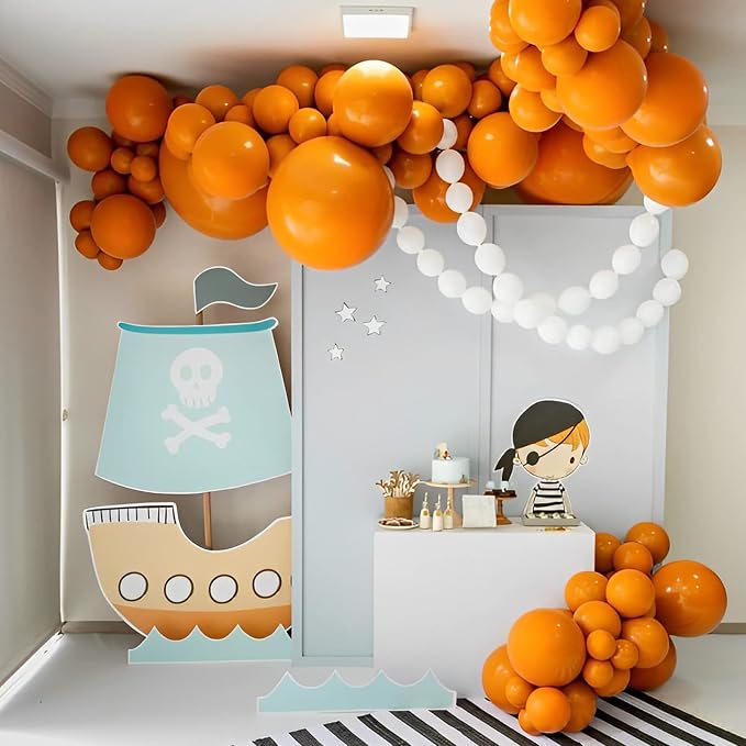 Voircoloria 130pcs Orange Balloons Garland Arch Kit, 18 12 10 5 Inch | - Image 7