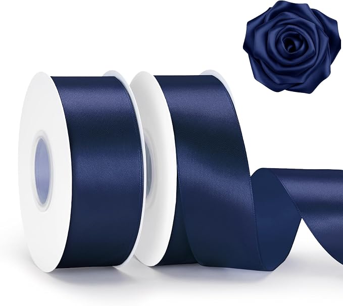 KINGLAKE Navy Blue Satin Ribbon by KINGLAKE