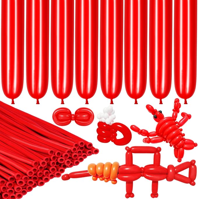 LXZFCRG 260 Balloons Red Long Balloon by LXZFCRG