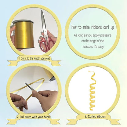 Gold Curling Ribbon, 500 Yards Ribbons - Image 3