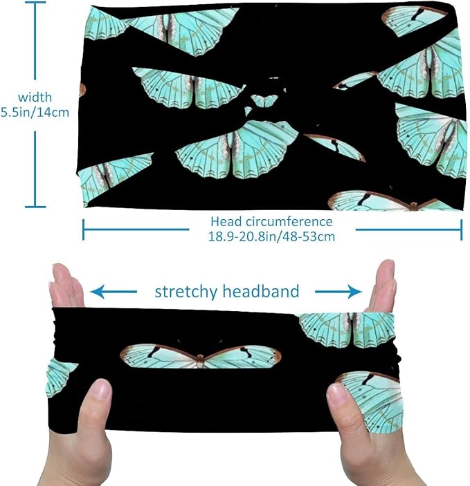 6 Pcs Stretchy Headbands for Women, Absorbed Sport Headband Soft Twist Knotted Headbands for Daily Life Yoga Workout, Dogs Collection Multi Animal