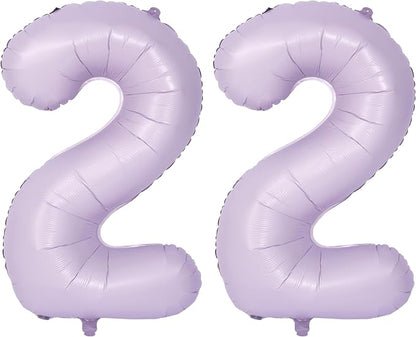 40 In Matte Purple Number Balloons Helium Foil Mylar Balloon Digital 22 | by Exquisitehighqualitypartydecorationstomeetyoureveryneed%EF%BC%81