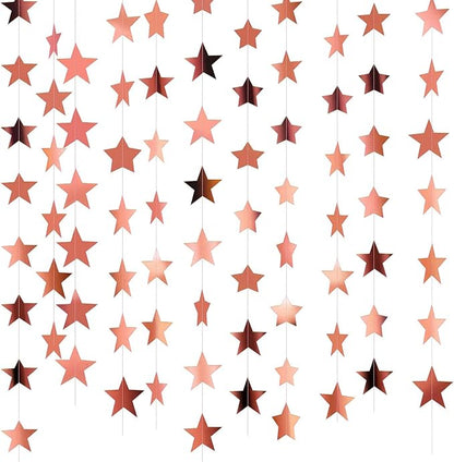 Patelai Glitter Star Garland Banner Decor, 130 Feet Star Hanging Bunting Banner by Patelai