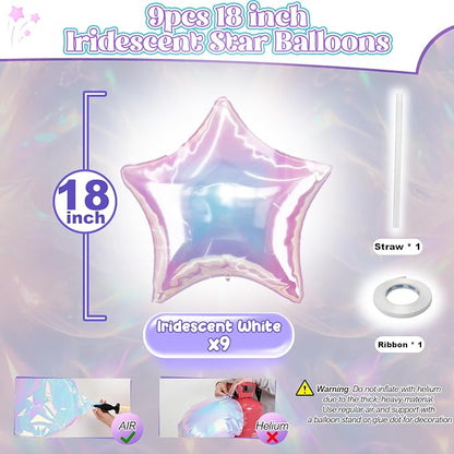 Iridescent Star Balloons - Image 2