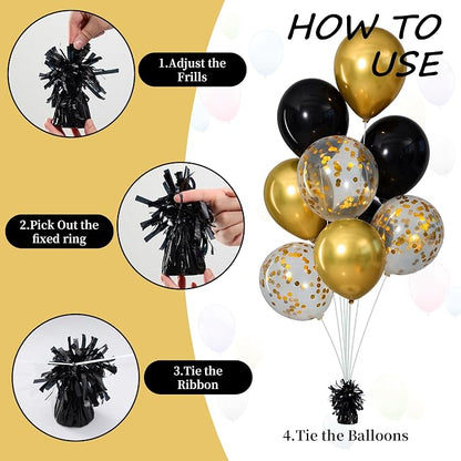 Black Balloon Weights Pack of 6 - Image 6