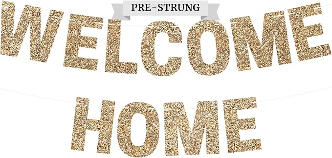 Pre-Strung Welcome Home Banner by PerfectOccasion