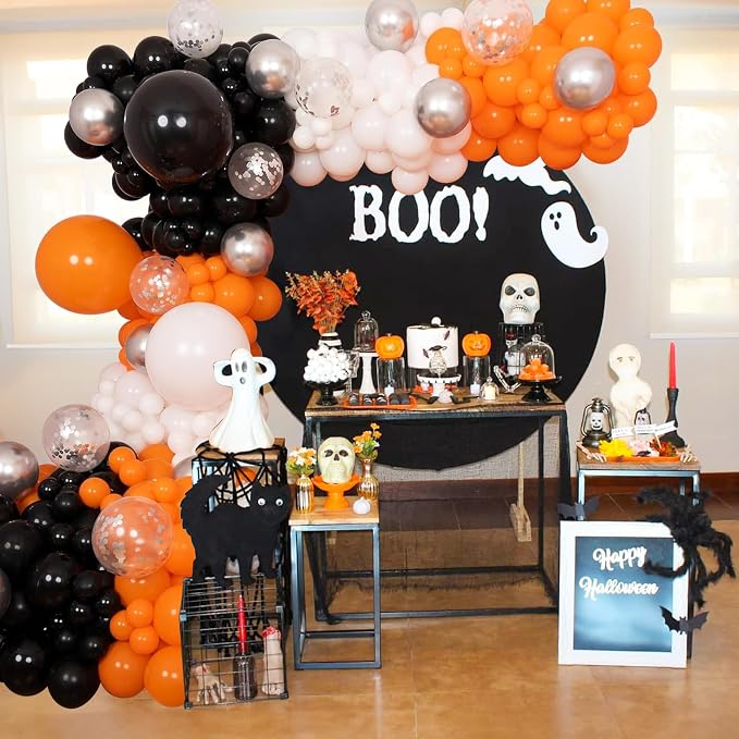 Orange and Black Balloon Arch Garland Kit - Image 6