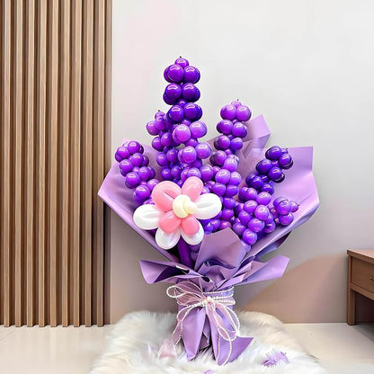 260 Purple Long Balloons for Balloon Garland Thickening Skinny Latex Twisting - Image 7