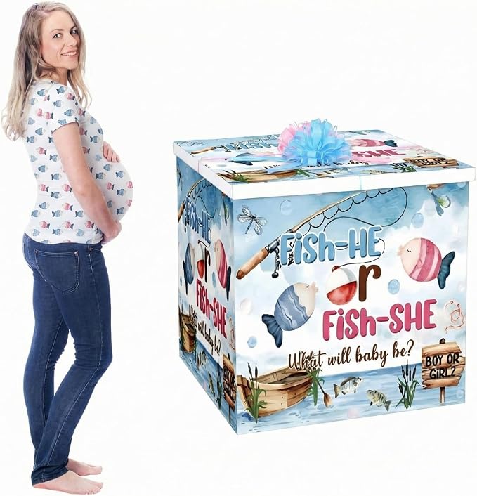 AmazingSpark 28in Giant Gender Reveal Gift Box by Unknown