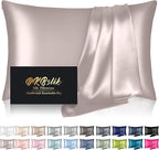 Mulberry Silk Pillow Cases Queen Size, Silk Pillowcase for Hair and Skin, Both Sides Natural Silk Satin Pillowcase for Sleeping Women with Zipper, Gifts for Women Men, Taupe