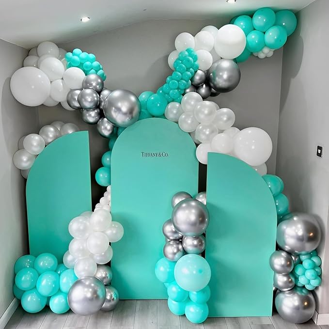 Voircoloria 110pcs Teal Turquoise Latex Party Balloons, 12inch | - Image 5