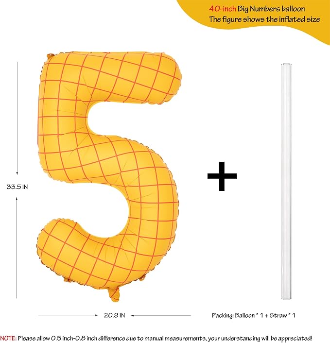 40" Matte Yellow Balloons Toy Inspired Story Theme party Supplies Digital 5 | - Image 2