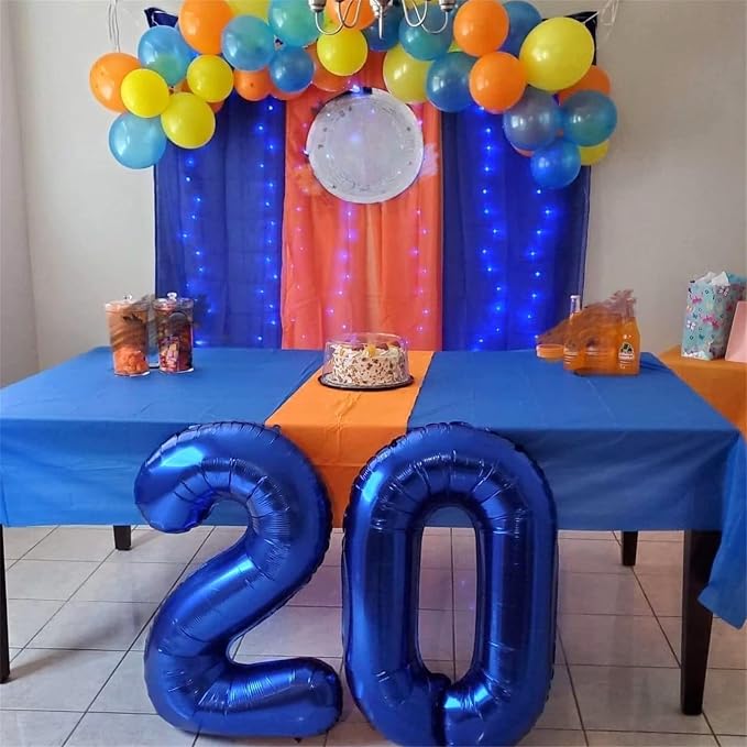 40 Inch Balloon Number 0 Navy Blue, Large Foil Dark Blue Number Balloons Set 0-9 - Image 7