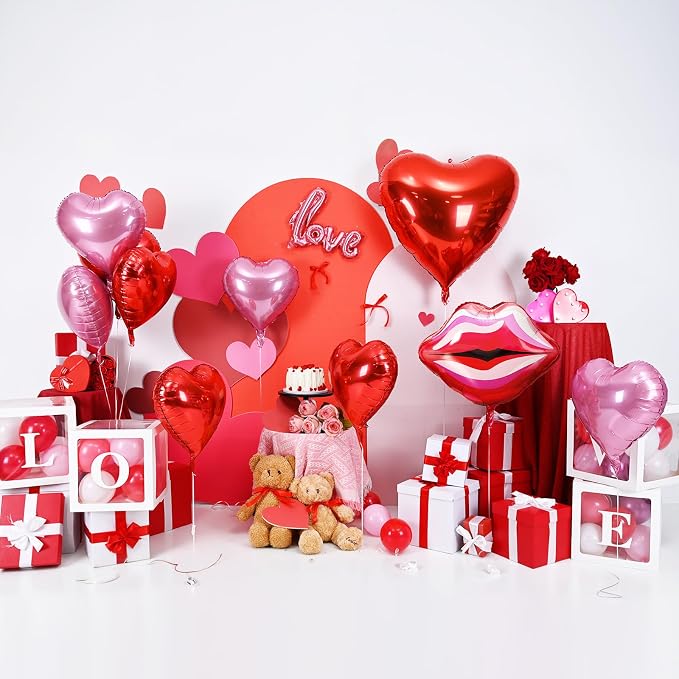32 Inch Large Red Heart Balloons - Image 4
