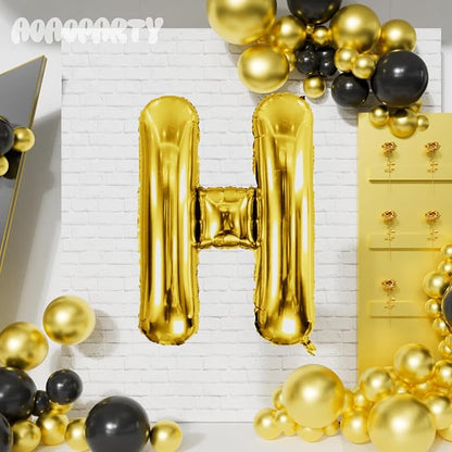 Letter Balloons Gold 40 Inch H Large Giant Big Foil Mylar Balloon | - Image 4