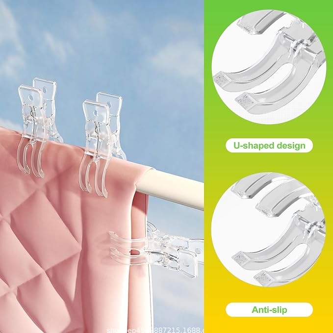 10 Pack 3.5 Inch Balloon Arch Clips Clear Plastic Spring Clamps - Image 3