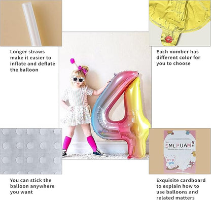 40 inch Number Balloon 0-9 Black Large Number 26 Balloons, Digital Balloons - Image 5