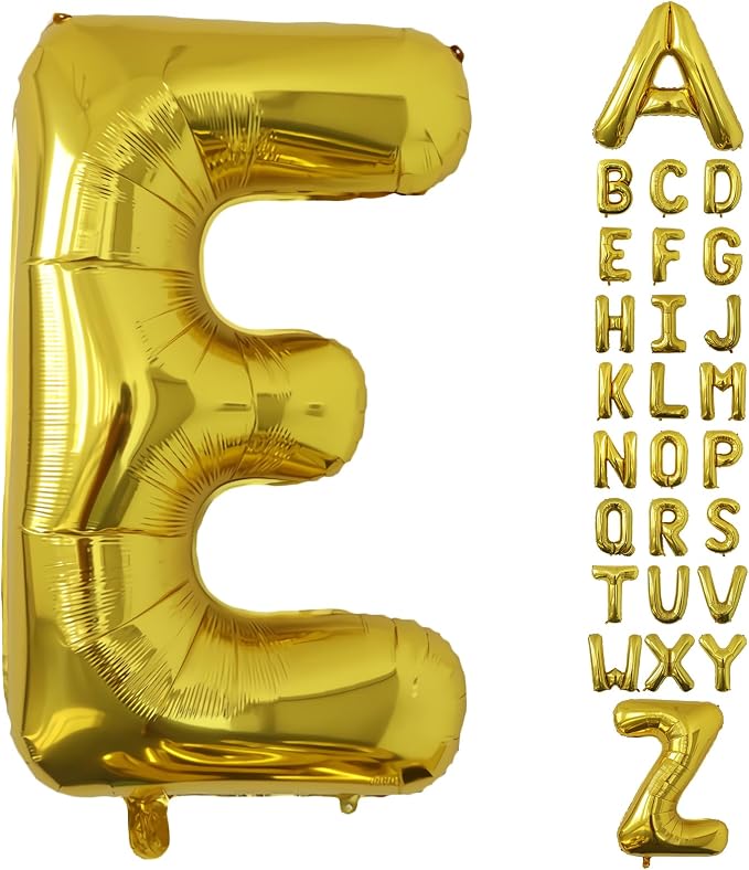 Letter Balloons Gold Party Balloon by United-UnicornsParty