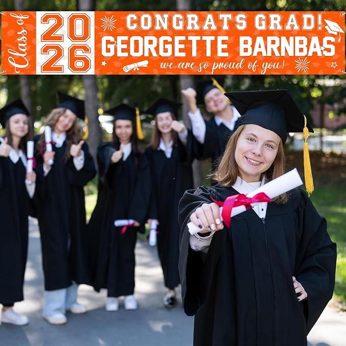 Graduation Congratulations Banner Decorations, Class of 2026 Personalized - Image 8