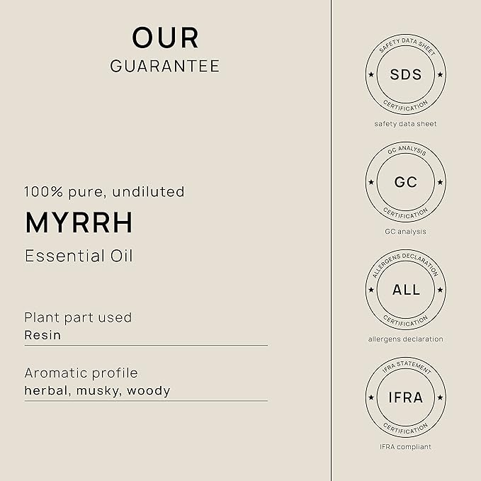 VINEVIDA Myrrh Essential Oil - 16 oz Undiluted - DIY Candle Scents & Bulk for Soap Making