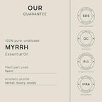 VINEVIDA Myrrh Essential Oil 10 mL - Undiluted, Pure, Vegan, Reusable Glass Bottle
