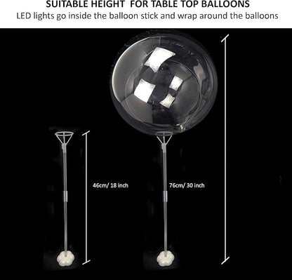 Warm White 6PC LED Light up Balloons - Image 2