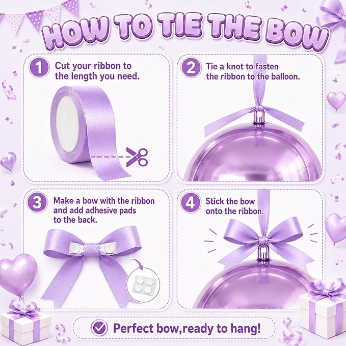 Purple Round Foil Balloons - Image 3