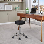 DUHOME 410 Adjustable Height Swivel Medical Clinic Tattoo Spa Salon Stool with Wheels (Black)