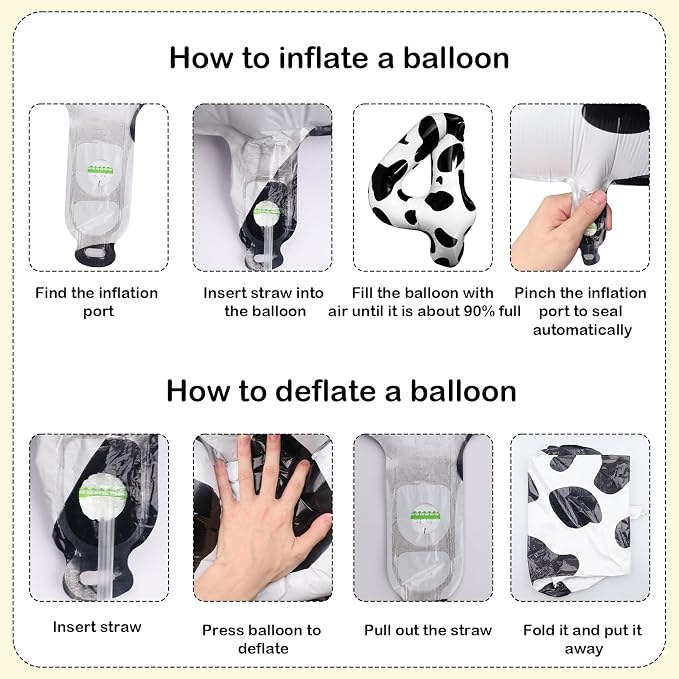 Cow Print Number Balloon 40 Inch Cow Print Number 4 Balloon Cowgirl Theme - Image 5
