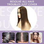 3x5 Inch Injected Silk Base Hair Toppers for Women, 16 Inch Length 130% Density Real Human Hair Pieces #2A Brown