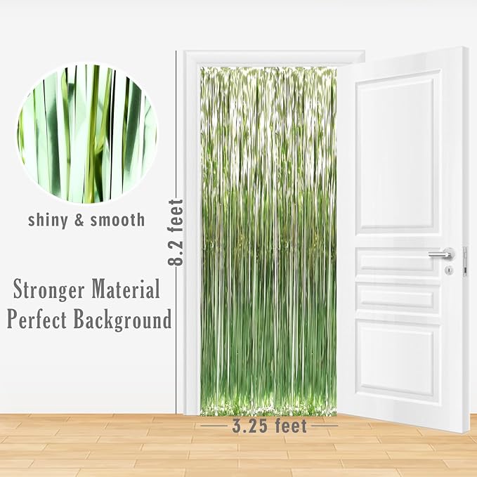GOER 3.2 ft x 8.2 ft Metallic Tinsel Foil Fringe Curtains, Party Streamer - Image 6