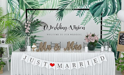 VIOPVERY Wooden Mr & Mrs Wedding Sign - Image 3