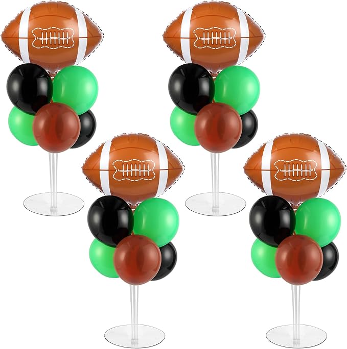 4 Sets Football Party Balloons Stand Kit by Afniimyapt