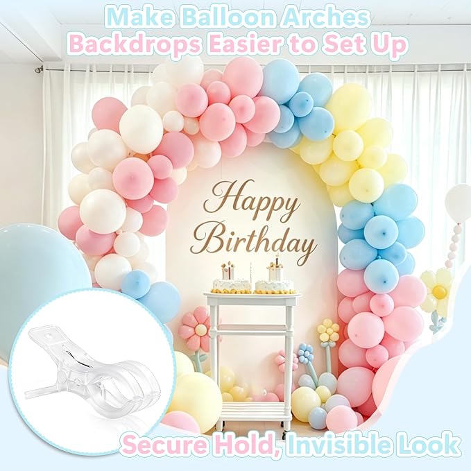 Balloon Arch Kit with 10 Clear Spring Clamps & Decorating Supplies | Complete - Image 5