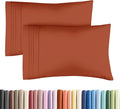King Pillow Cases Set of 2 - Ultra Soft Hotel Quality Pillowcase Covers - Comfy, Cozy & Wrinkle Free - Shrinkage, Stain & Fade Resistant - Machine Washable Pillow Protectors - 2 Piece Set - Terracotta