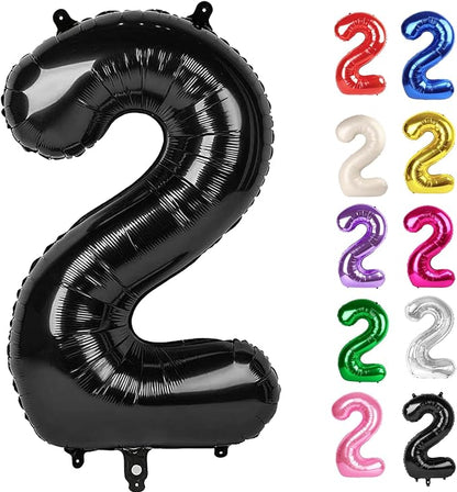 Black Number 2 Balloon 40 Inch by IWERP