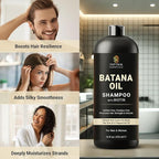 Batana Oil Shampoo | 16 fl oz | with Biotin & Tea Tree | Moisturizing, Strengthening & Nourishing Formula | Promotes Hair Growth and Thickness