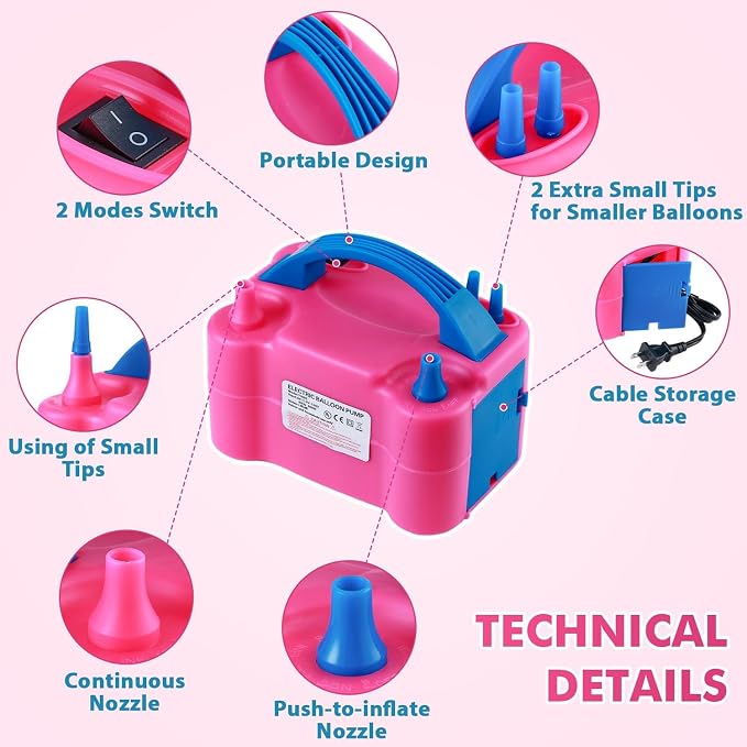 Balloon Pump Electric, Electric Air Pump Replace Manual Balloon Hand Pump - Image 5