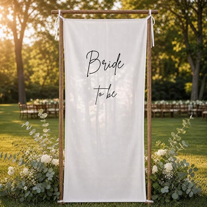 Bride to Be Banner 73 x 30 Inch, Polyester Bridal Shower Hanging Sign - Image 5