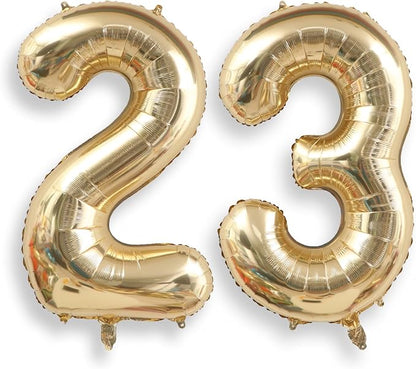 AULE 40 Inch Light Gold 23 Balloon Number Foil 0-9 Birthday Big Numbers | by AULE