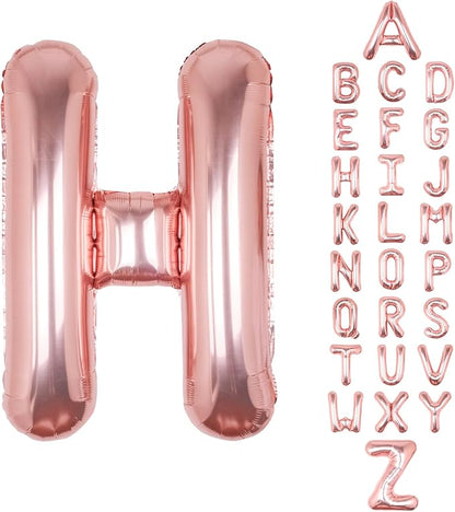 Letter Balloons Rose Gold 40 Inch H Large Big Foil Mylar Balloon | by Unknown
