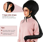 Bonnet Hooded Hair Dryer Attachment, Larger Adjustable Deep Conditioning Cap for Fast Hair Drying with Elastic Band for Fixing Free, Hair Curling Nursing Oil Treat-Ment SPA Steamer Cap