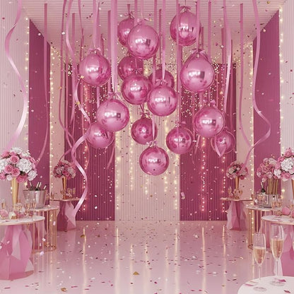 Jenaai 30 Set Round Foil Balloons Bulk 22 Inch 4d Metallic Giant Balloons Set - Image 4
